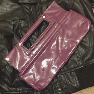 Patent Purple Clutch